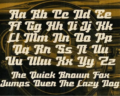 Hundell - Vintage Automotive Display Fonts