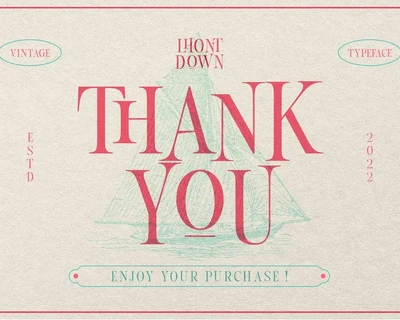 Lhont Down Typeface font