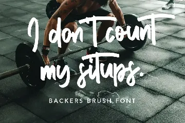 Backers Brush Font