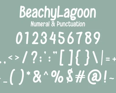 Beachy Lagoon - A Modern Handwritten Font