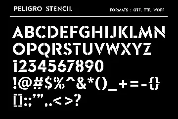 Peligro Stencil font