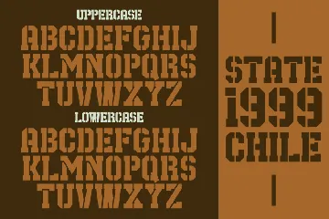 Roller Buck - Classy Stencil Sport font