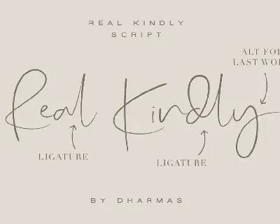 Real Kindly -  Elegant Font