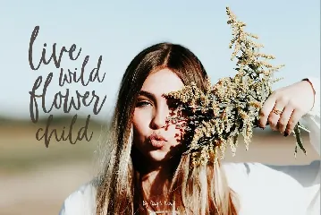 Whimsical brush font, Flower Child