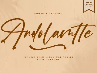 Andolamtte Handwritten Signature Script Font