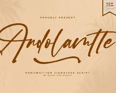 Andolamtte Handwritten Signature Script Font