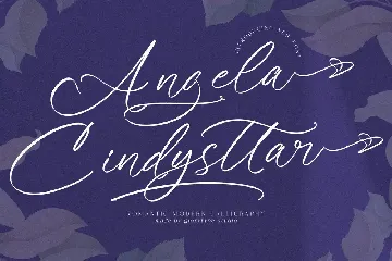 Angela Cindysttar Romantic Modern Calligraphy font