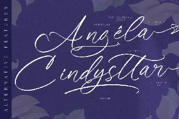 Angela Cindysttar Romantic Modern Calligraphy font