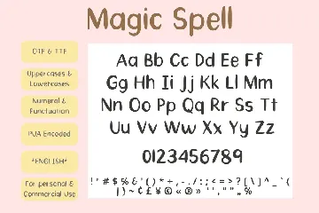 Magic Spell Minimal Handwritten Cute Font