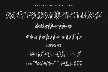 Epstein Signature Handwritten Handmade Font