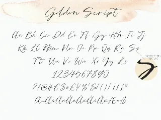 Golden, a romantic script font