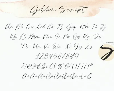 Golden, a romantic script font