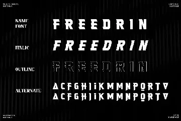 Freedrin - A Modern Typeface font