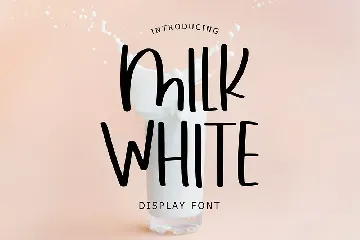 Milk White Display Font