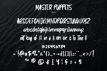 Master Puppets SVG Brush Sans Handmade Font Type