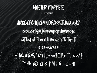 Master Puppets SVG Brush Sans Handmade Font Type