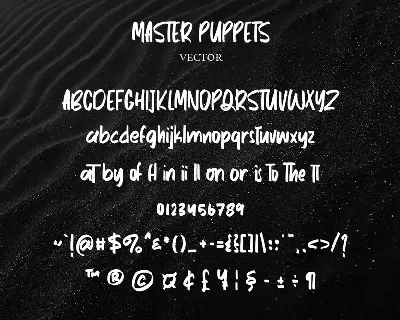 Master Puppets SVG Brush Sans Handmade Font Type