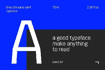 Sacklerâ„¢ sE font