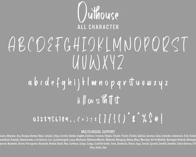 Outhouse - Marker Font