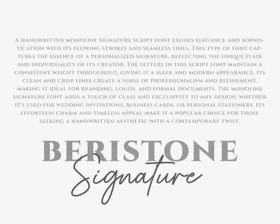 Beristone Signature Script Font