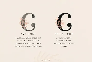 Ciera watercolor svg font, florals & logos