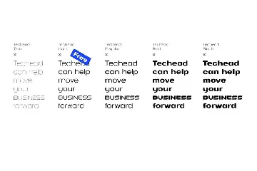 Techead Typeface|Font For Technology Startup