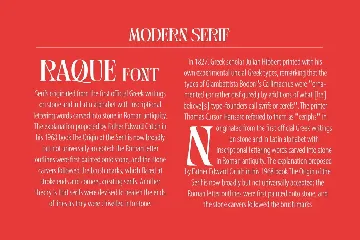 Raque - Modern Serif font