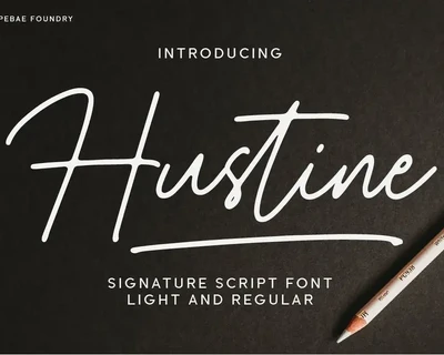 Hustine Handwritten Signature Script Font