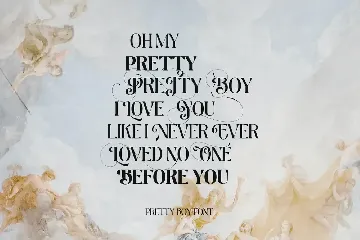 Pretty Boy | Decorative serif family font