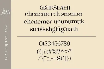 Tifany Alvord font