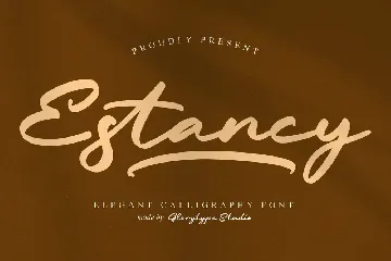 Estancy Elegant Calligraphy Font