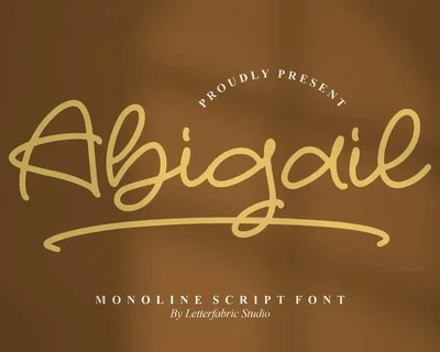 Abigail Monoline Script Font