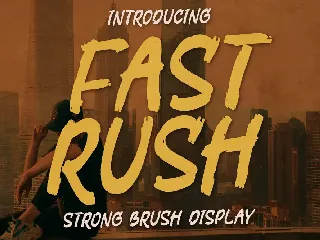 Fast Rush Strong Brush Display Font