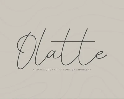 Olatte Script font