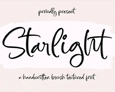 Starlight Brush Textured Font