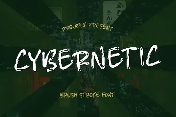 Cybernetic Bruhs Stroke Font