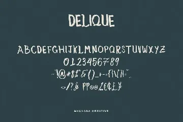 Delique Handmade Type font