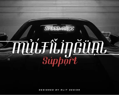 Speed of Race Typeface font