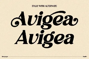 Avigea Modern Serif Font