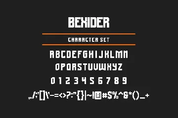 Bexider font