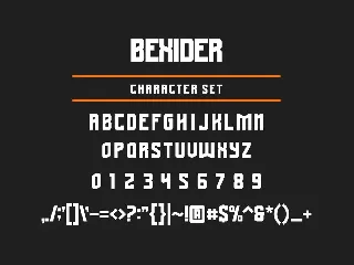 Bexider font