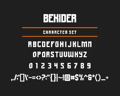 Bexider font