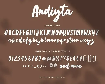 Anditya Script font