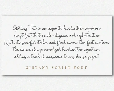 Gistany Handwritten Script Font