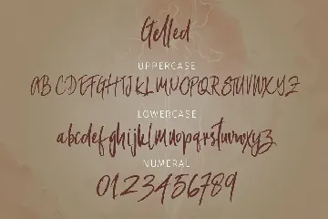 Gelled Script font