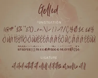 Gelled Script font