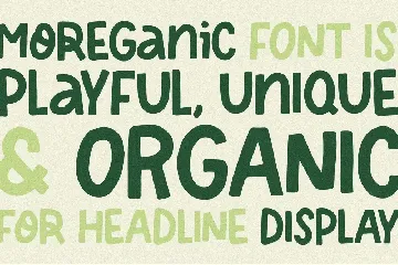 Moreganic - Organic Font