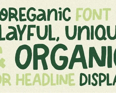 Moreganic - Organic Font