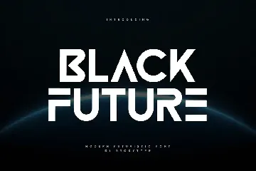 Black Future Modern Futuristic Font