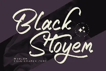 Black Stoyem Modern Calligraphy Font